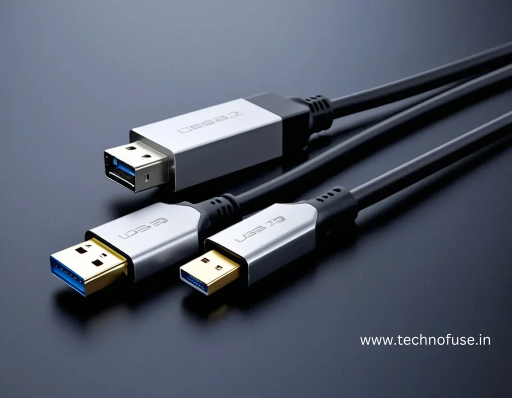 Diagram showing the differences between USB 3.2 Gen 1 and Gen 2, including Type-C connector features and performance specifications